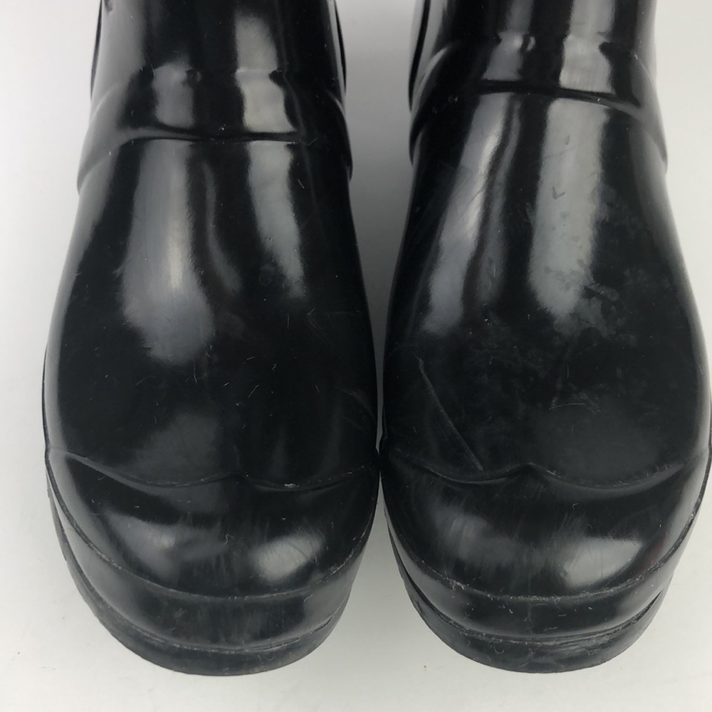 Hunter Original Tall Black Gloss Pull On Rain Boots - Picture 9 of 16